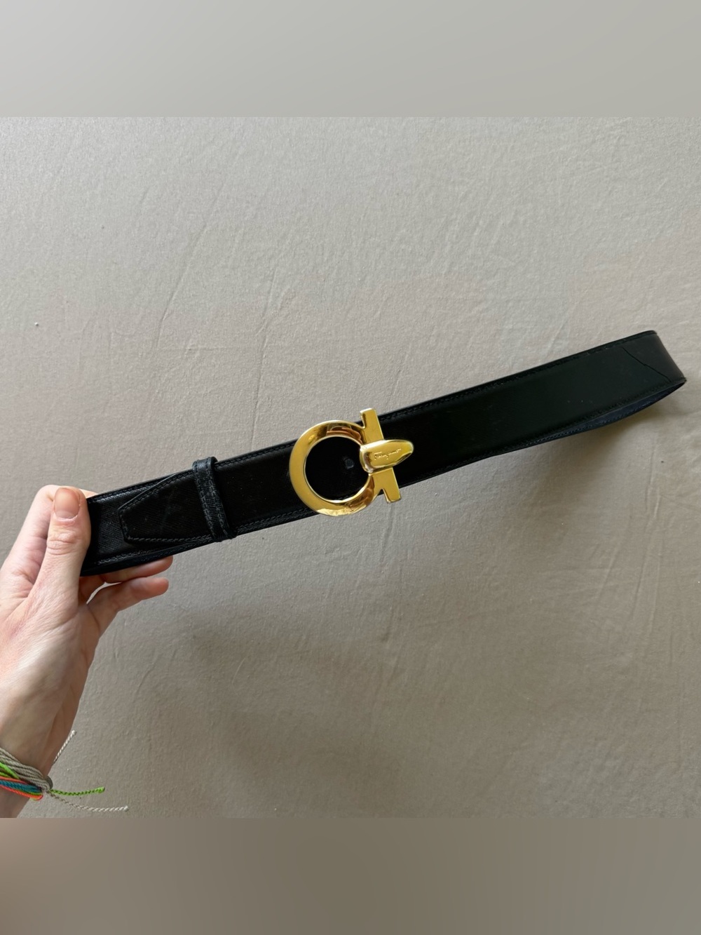 Salvatore Ferragamo Single Gancini Leather Belt